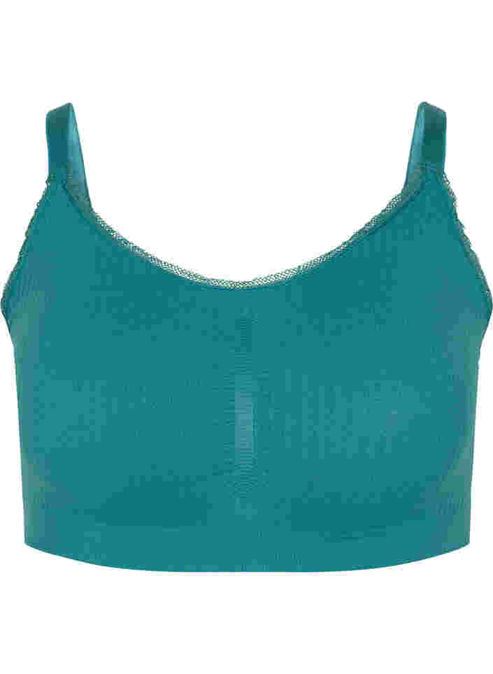 Soft bra with small lace trim, North Sea, Packshot image number 0