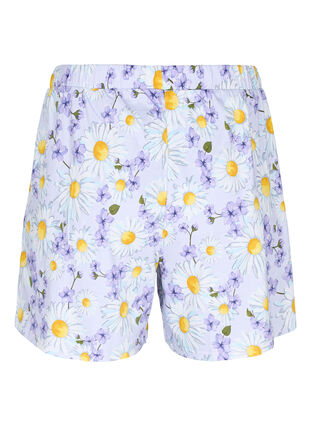 Loose pyjama shorts with print, Lavender Blue AOP, Packshot image number 1