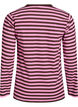 Striped blouse with long sleeves, Dark Bordeaux, Packshot image number 1