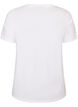 T-shirt in organic cotton with decorative motif, White, Packshot image number 1