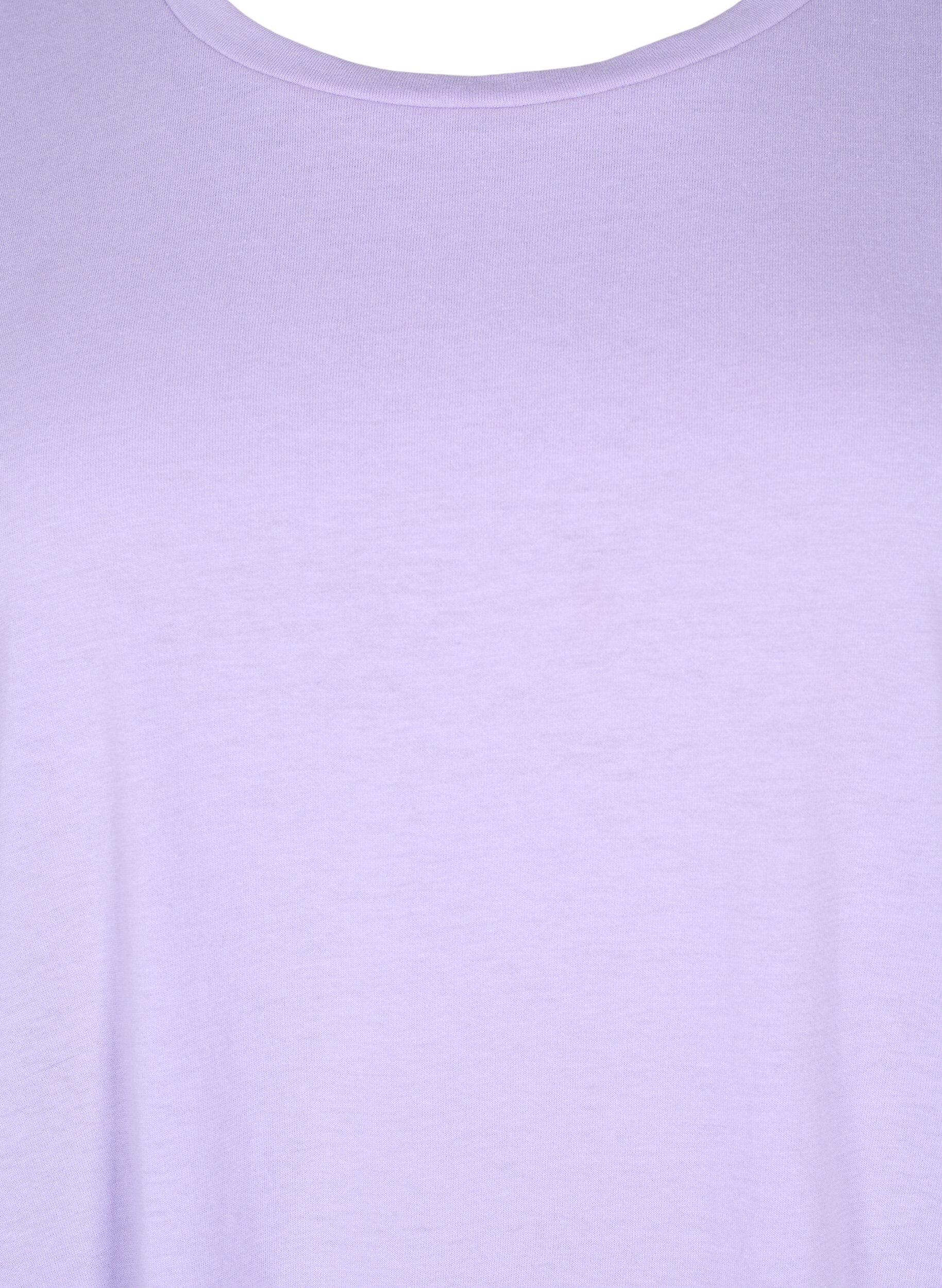 Zizzifashion Short sleeved cotton blend t-shirt, Purple, Packshot image number 2
