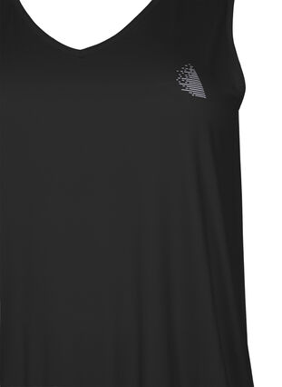Sleeveless workout top with balloon fit, Black, Packshot image number 2