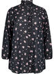 Floral tunic in lyocell, Black, Packshot image number 0
