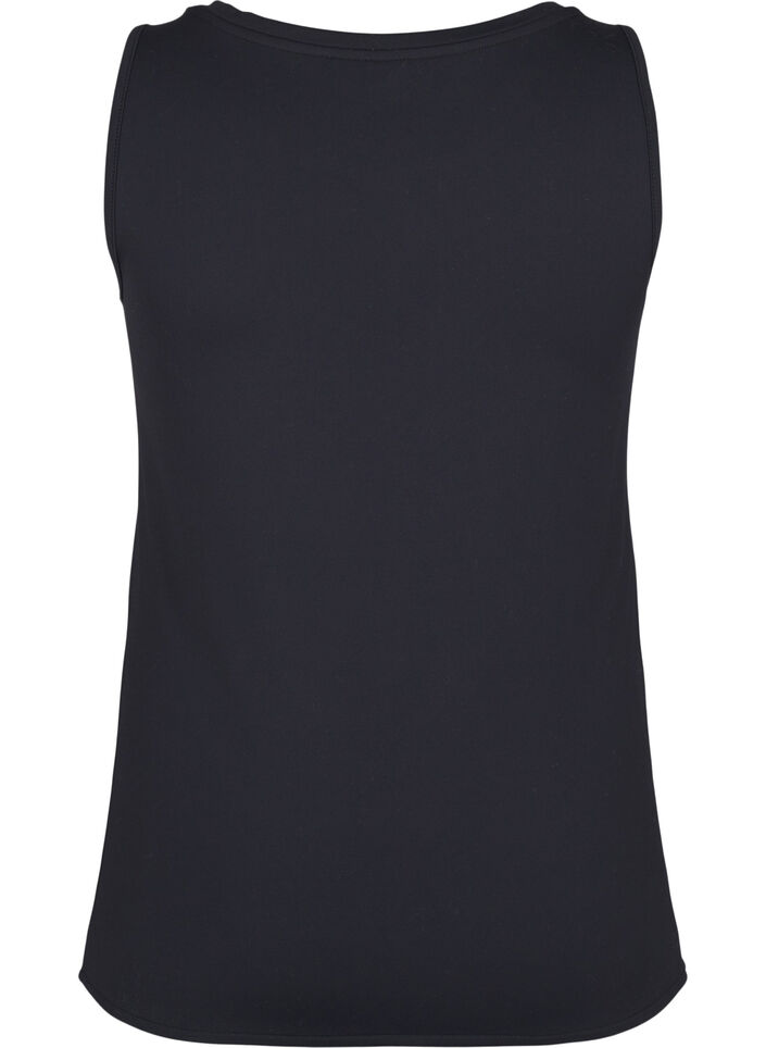 Tight-fitting training top with inner silicone edge, Black, Packshot image number 1