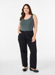 Solid color basic top in cotton, Green, Model image number 1
