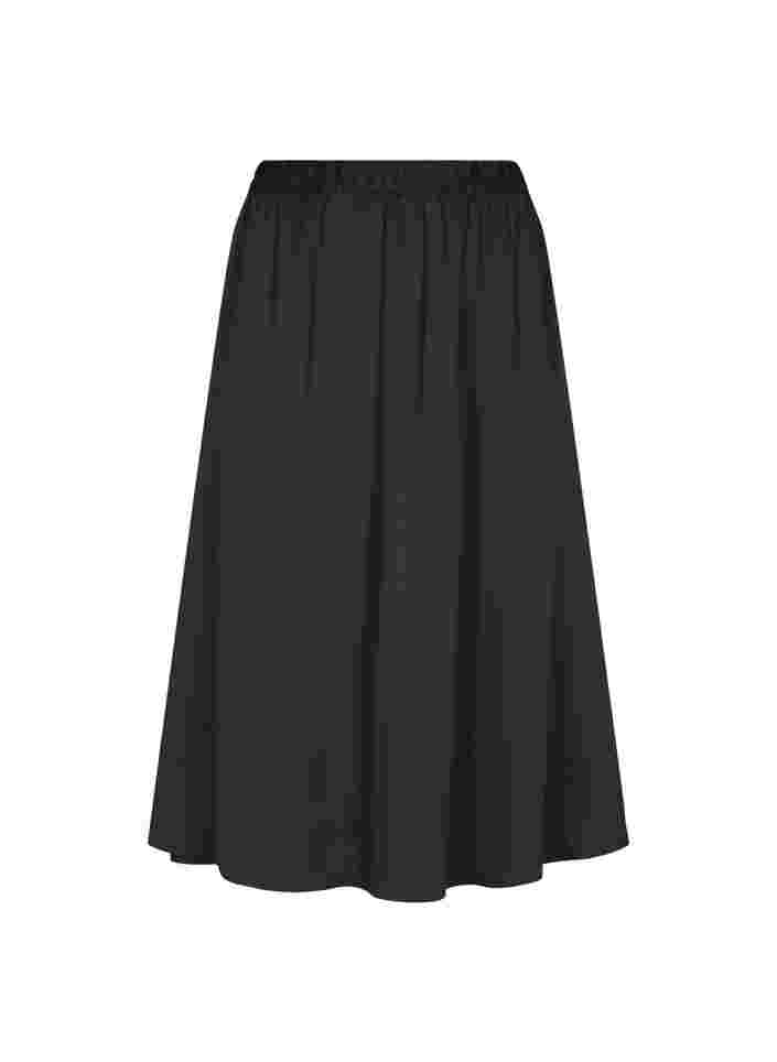 	 Loose-fitting midi skirt, Black, Packshot image number 0