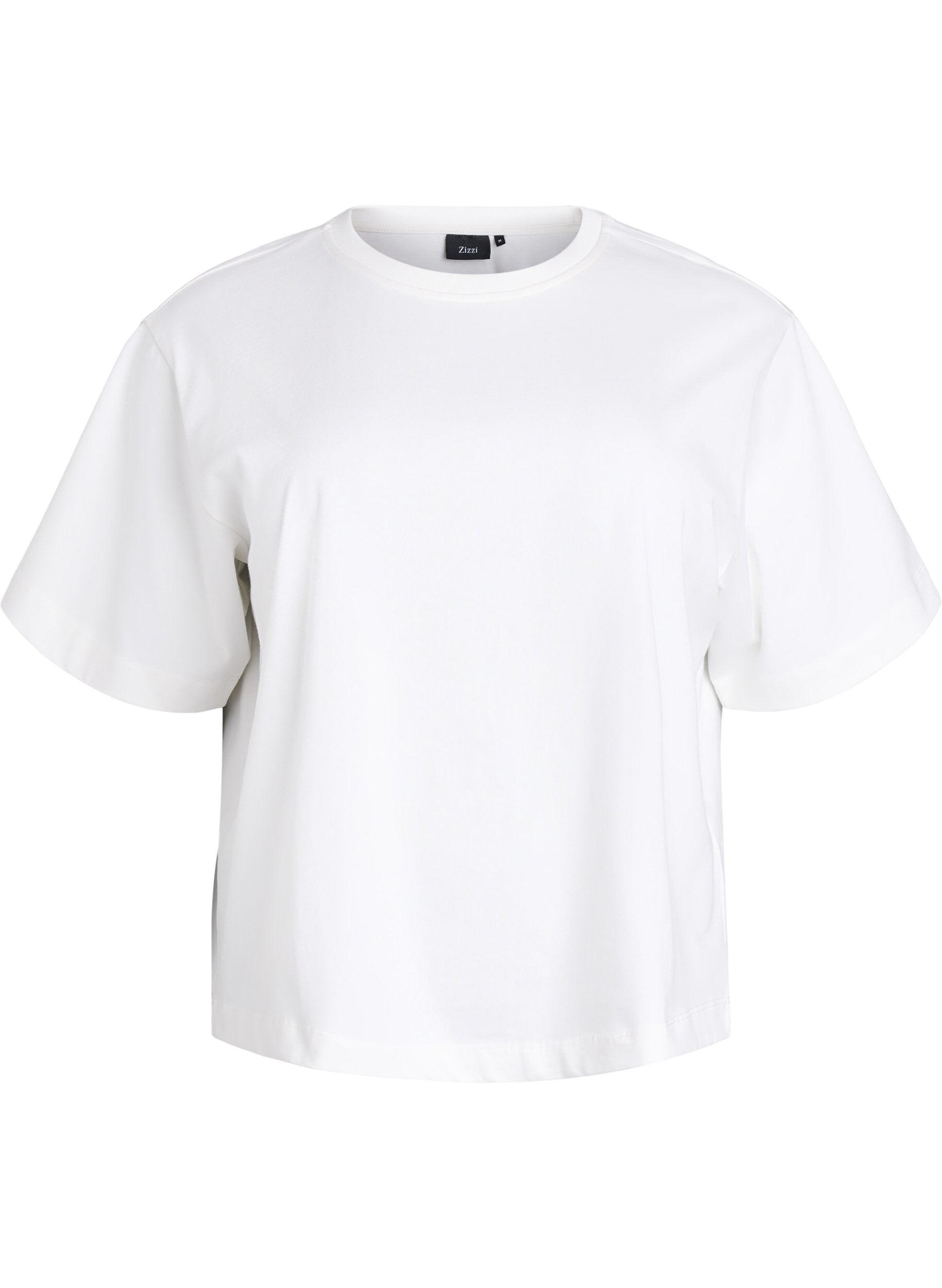 Zizzifashion Boxy cotton t-shirt, White, Packshot image number 0