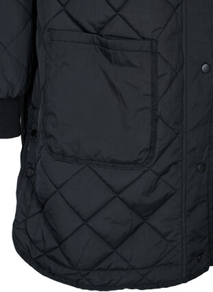 Quilted 2-in-1 jacket with detachable sleeves, Black, Packshot image number 3