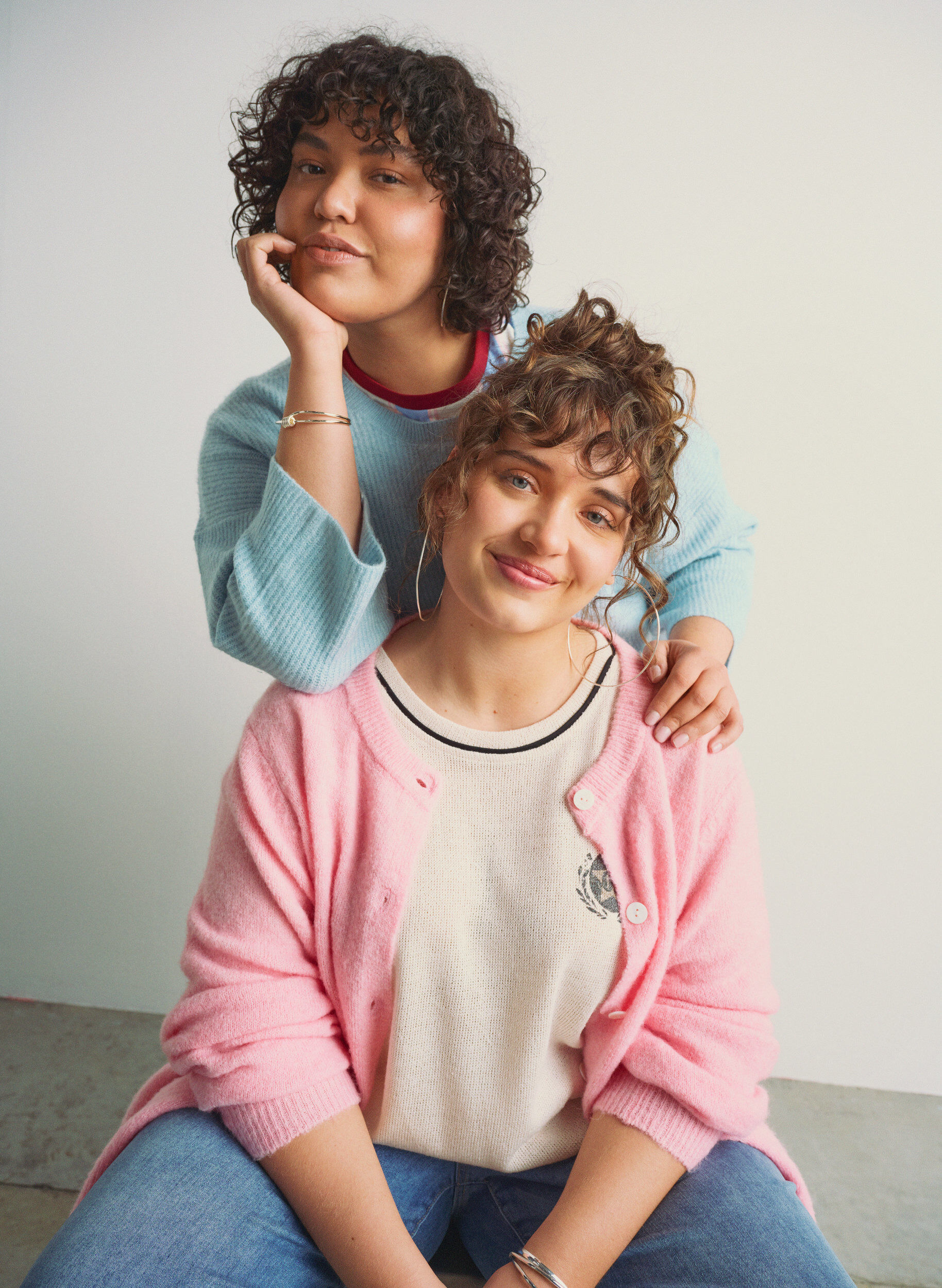 Zizzifashion Knit cardigan with wool and buttons, Pink, Image image number 0