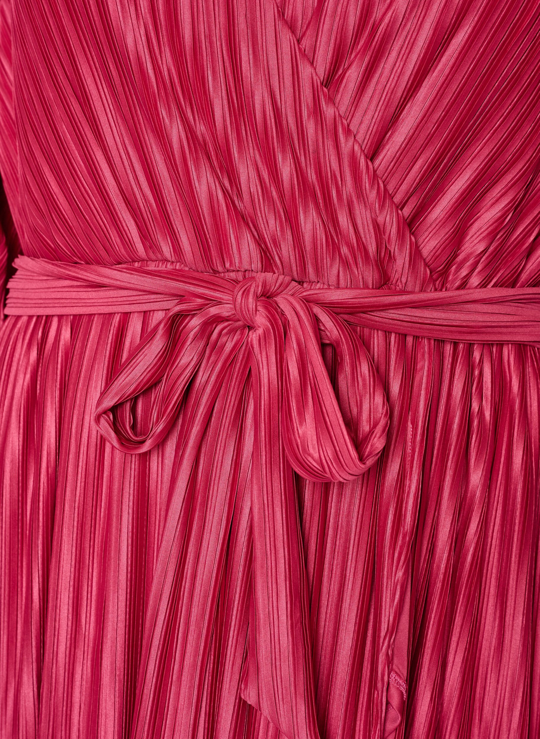 ZizzifashionPleated midi dress with batwing sleeves, Pink, Packshot image number 2
