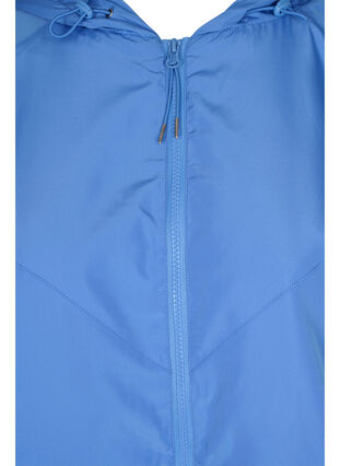 Short jacket with hood and adjustable bottom hem, Ultramarine, Packshot image number 2