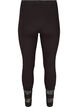 Viscose leggings in a 3/4 length with lace, Black, Packshot image number 1