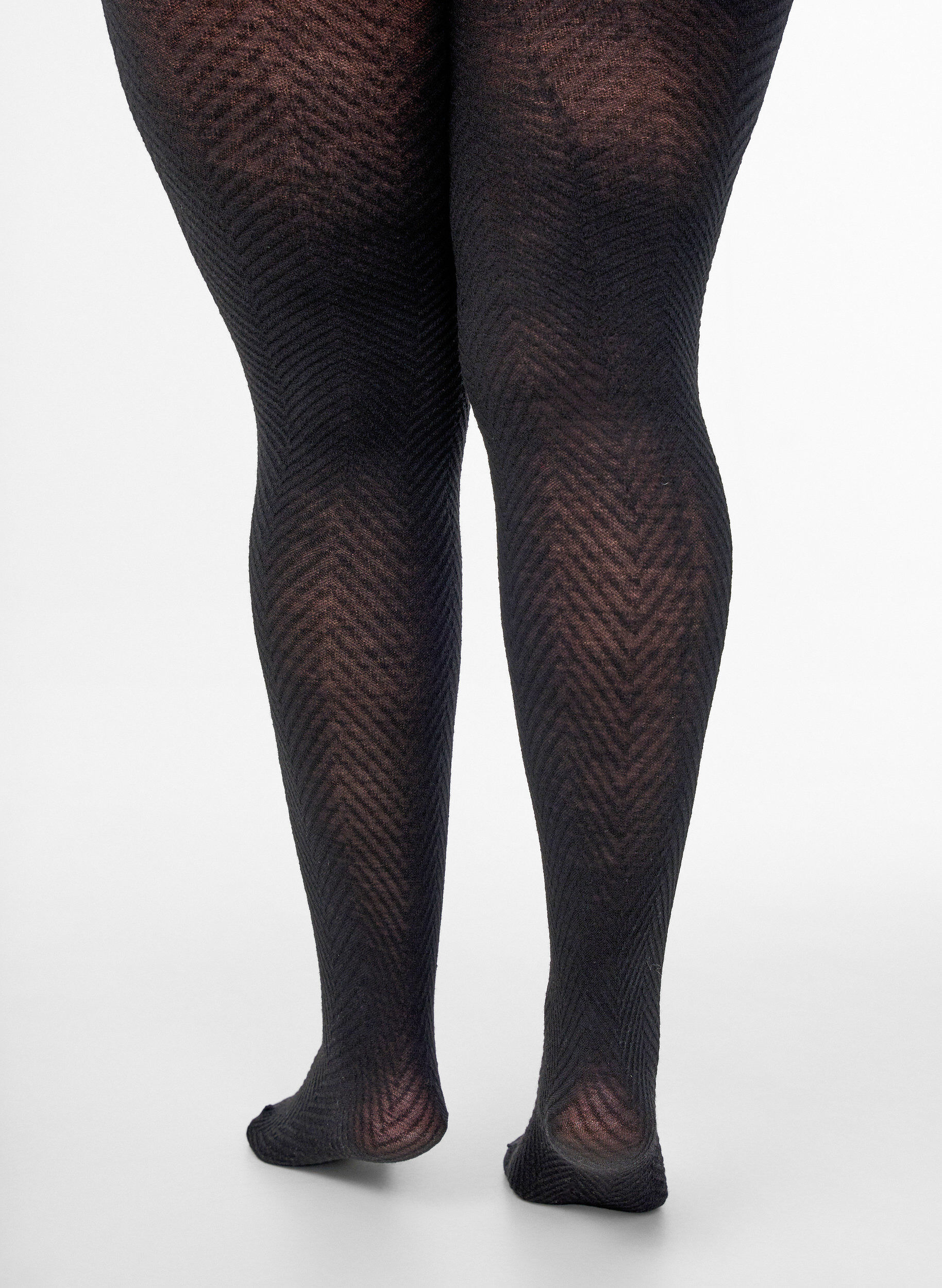 Zizzifashion Textured tights, Black, Packshot image number 1