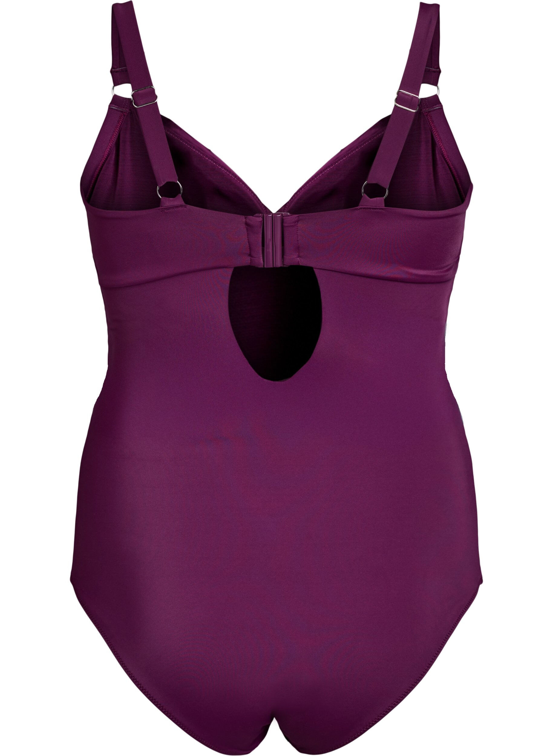 Zizzifashion Swimsuit with underwire and draping, Purple, Packshot image number 1