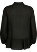 Long-sleeved blouse with peplum, Black, Packshot image number 1