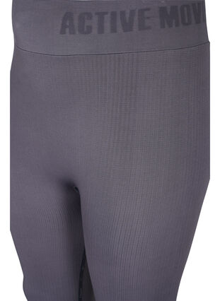 Workout leggings with ribbed structure, Rabbit, Packshot image number 2