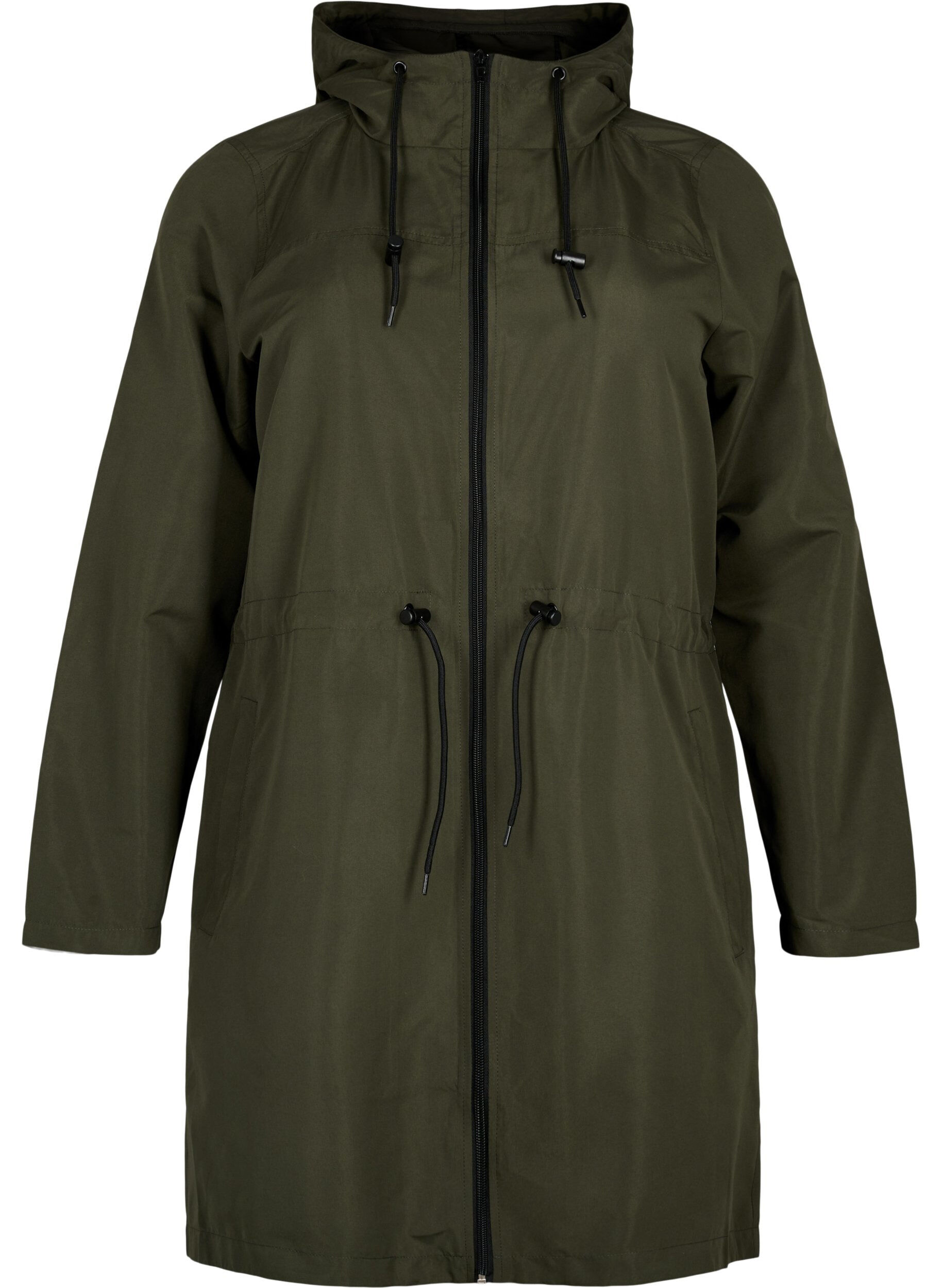 Zizzifashion FLASH - Water-repellent parka with hood, Black Ink, Packshot image number 0