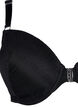 Moulded bra with lace and front closure, Black, Packshot image number 2
