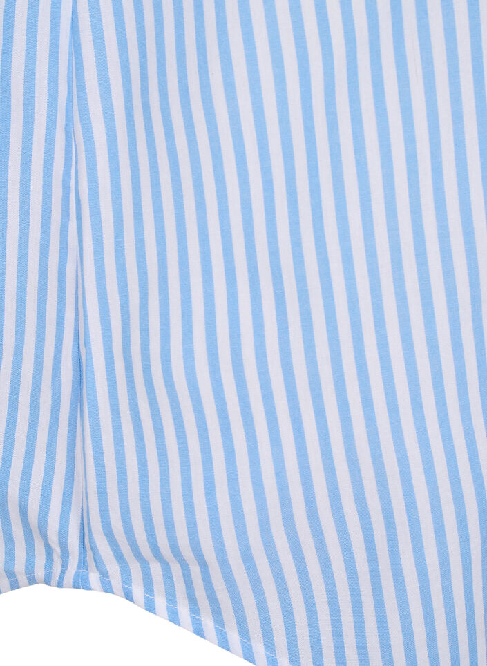 Striped tunic with 3/4 sleeves, Light Blue, Packshot image number 3