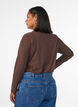 Basic jersey blouse with long sleeves, Brown, Model image number 2