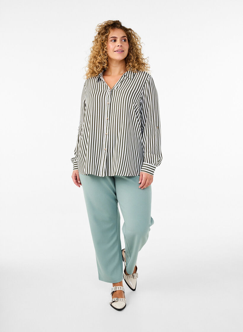 Straight fit trousers, Green, Model image number 0