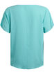 Blouse with short sleeves and a round neckline, Light Blue, Packshot image number 1