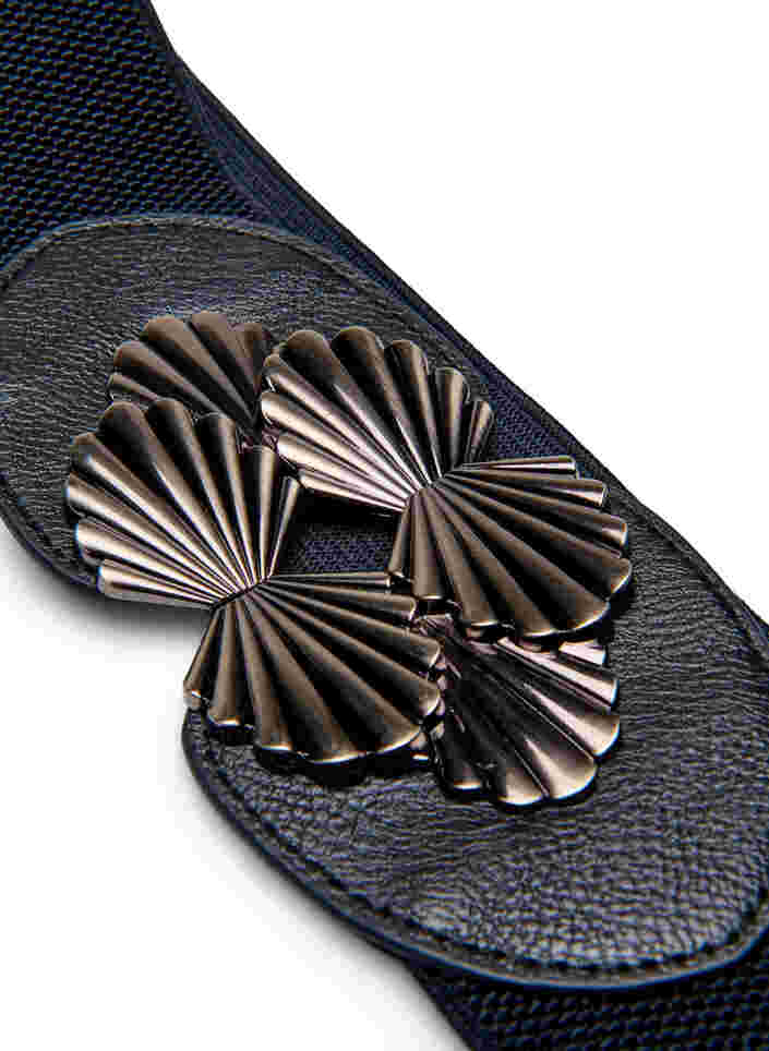 Waist belt with silver buckle, Black, Packshot image number 1
