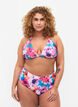 Bikini bottom with print and high waist, Pink, Model image number 0