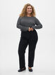 Long-sleeved striped Blouse, Black, Model image number 1