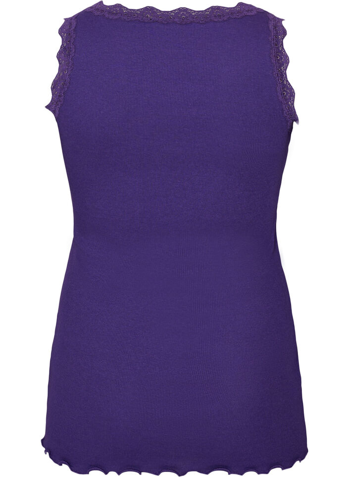 Top with lace trim, Purple, Packshot image number 1