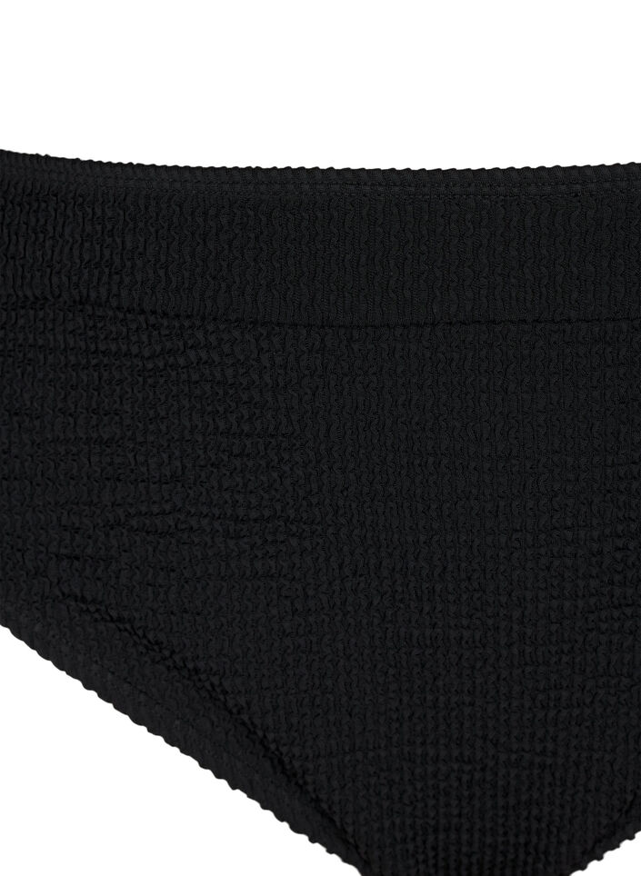 Brazilian bikini briefs in crepe, Black, Packshot image number 2
