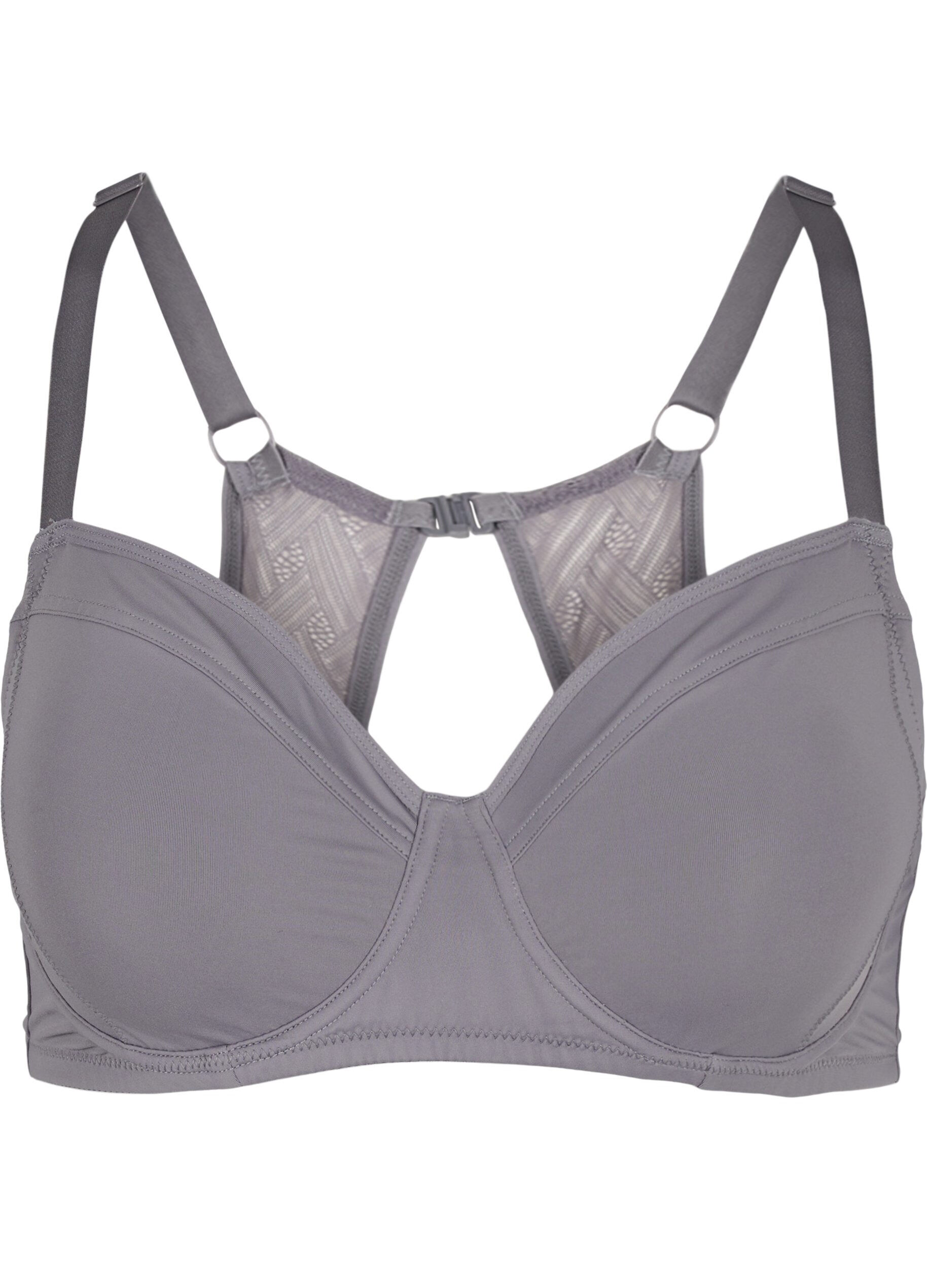 Zizzifashion Underwired  bra with back detail, Smoked Pearl, Packshot image number 0