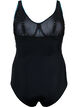 Swimsuit with underwire and adjustable straps, Black Ditsy Print, Packshot image number 1