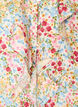 Viscose blouse with floral print and 3/4 sleeves, Blue, Packshot image number 2