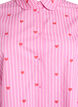 Shirt blouse with stripes and hearts, Pink, Packshot image number 2