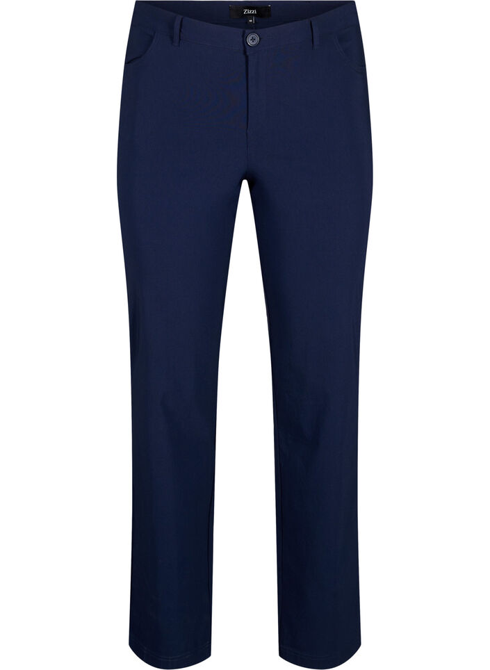Classic viscose blend trousers, Blue, Packshot image number 0