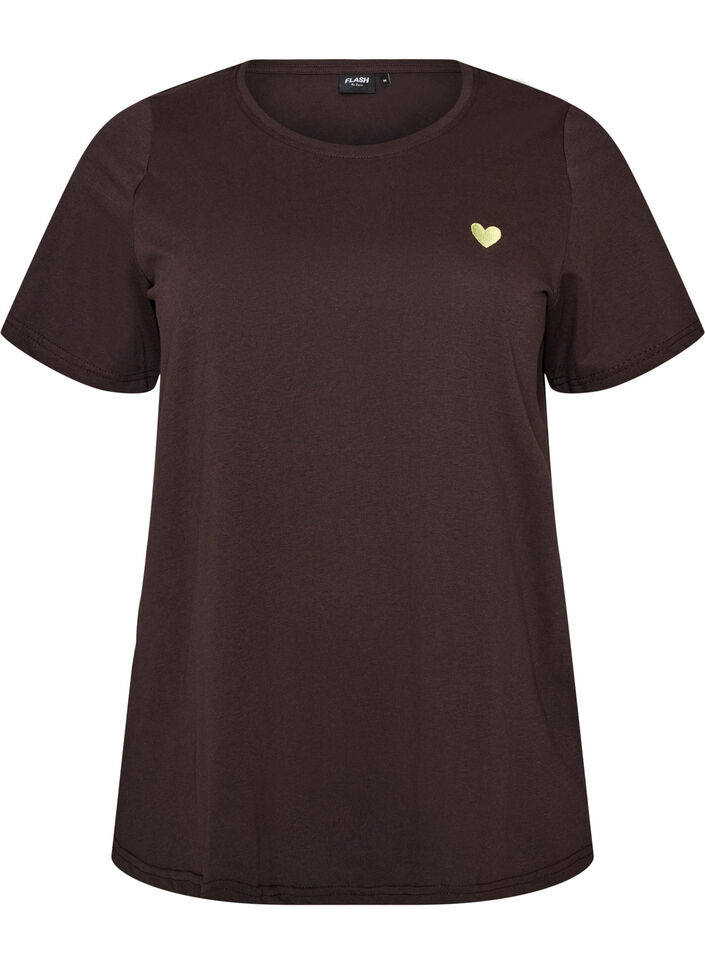 T-shirt with motif, Brown, Packshot image number 0