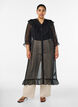 Midi dress in a lightweight, sheer fabric with dots and ruffles, Black, Model image number 0