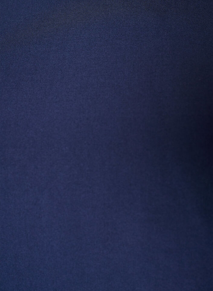 Short-sleeved woven blouse with round neck, Blue, Packshot image number 2