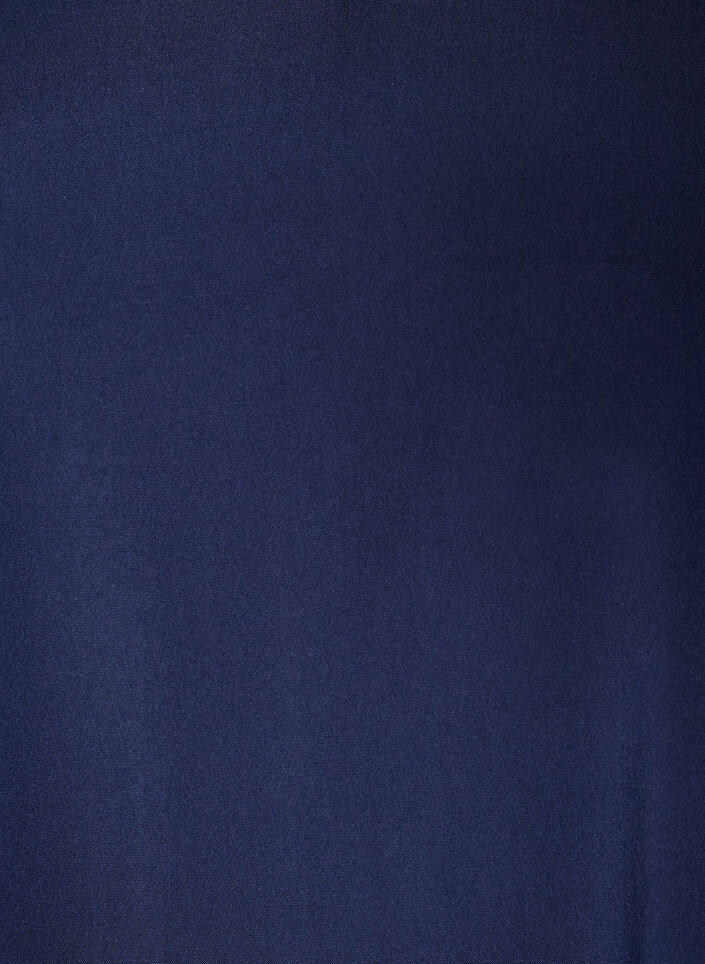Viscose blouse with V-neck and rounded hem, Blue, Packshot image number 2