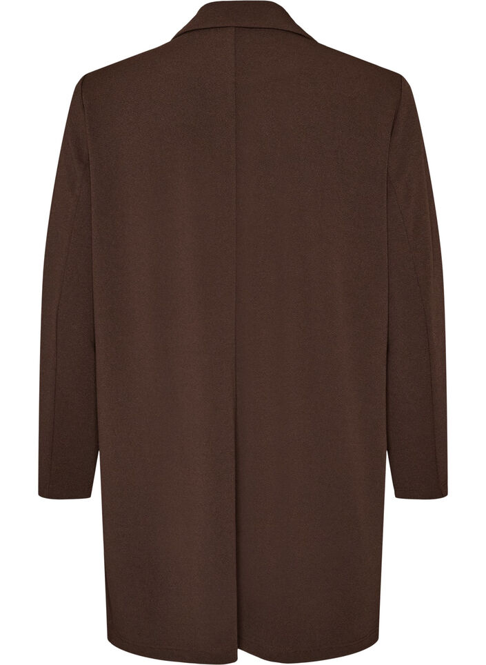 Long blazer with pockets, Brown, Packshot image number 1