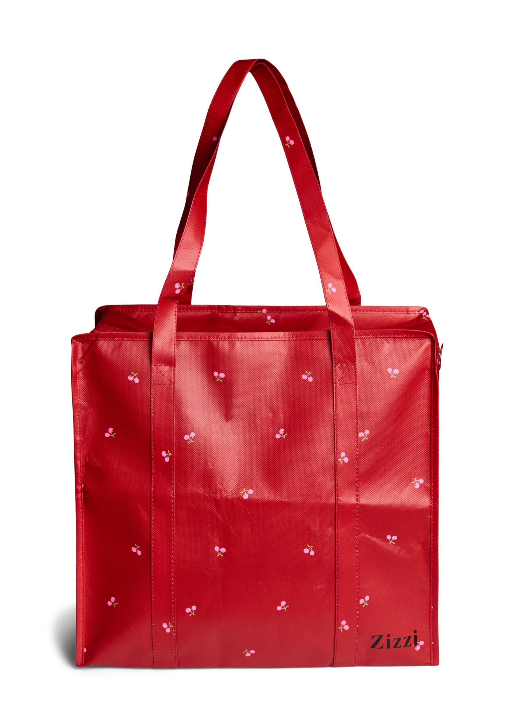 Zizzifashion Shopping bag with zipper, Red, Packshot image number 1