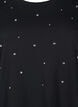 Cotton T-shirt with rhinestones, Black, Packshot image number 2