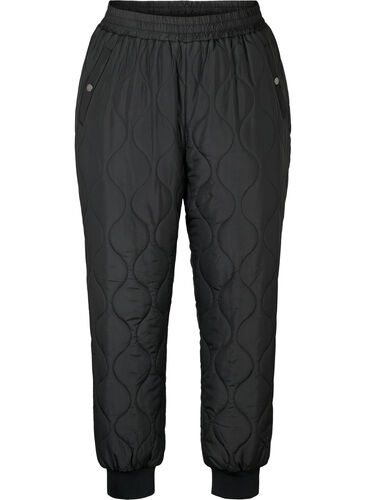 Quilted thermal pants, Black, Packshot image number 0