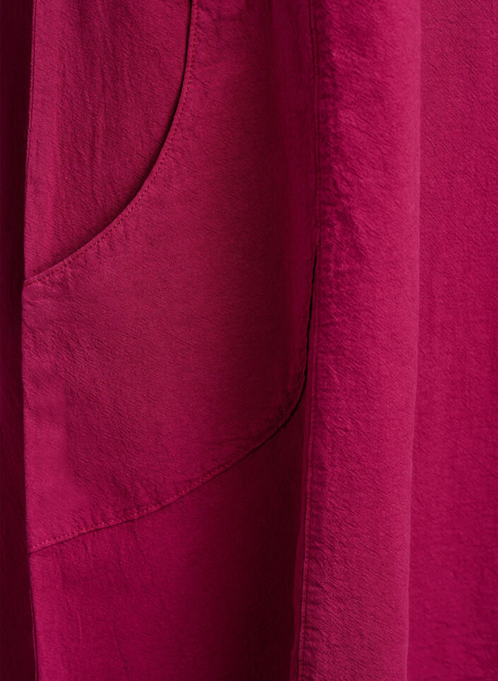 Short-sleeved cotton dress, Red, Packshot image number 3