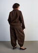 Balloon trousers with a high waist and all-over pattern, Brown, Model image number 1