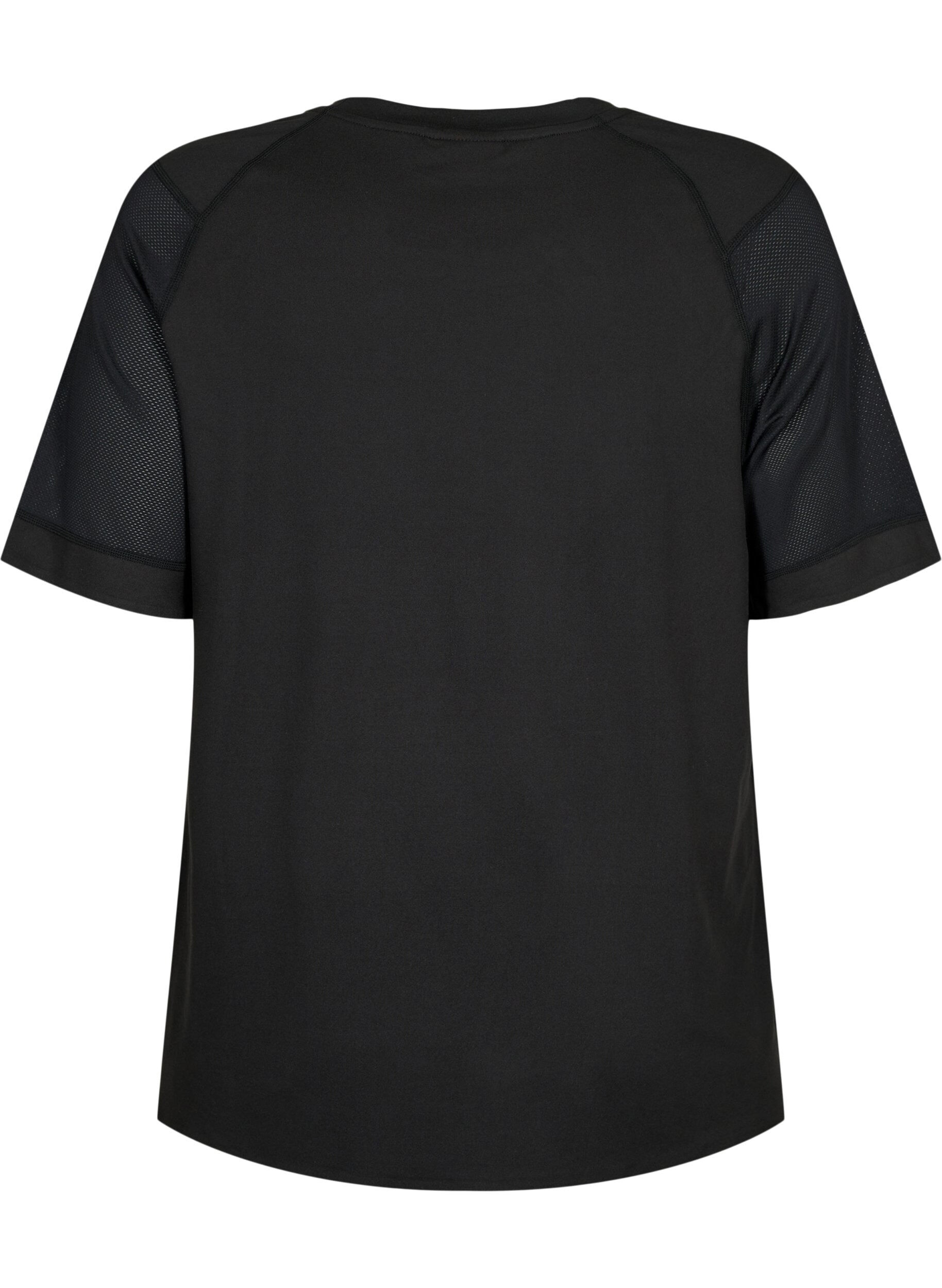 Zizzifashion Short-sleeved training t-shirt with round neck, Black, Packshot image number 1
