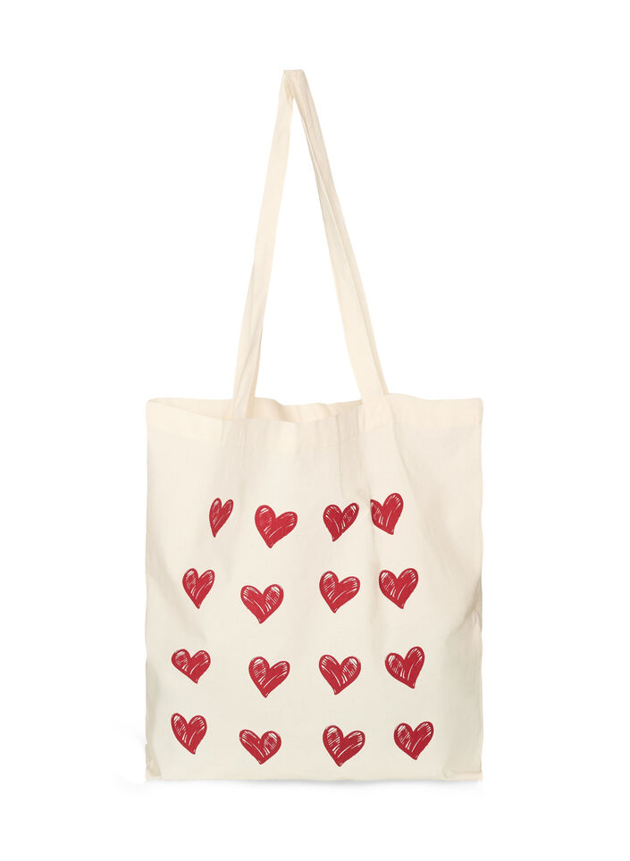 Tote bag with print, Red, Packshot image number 0