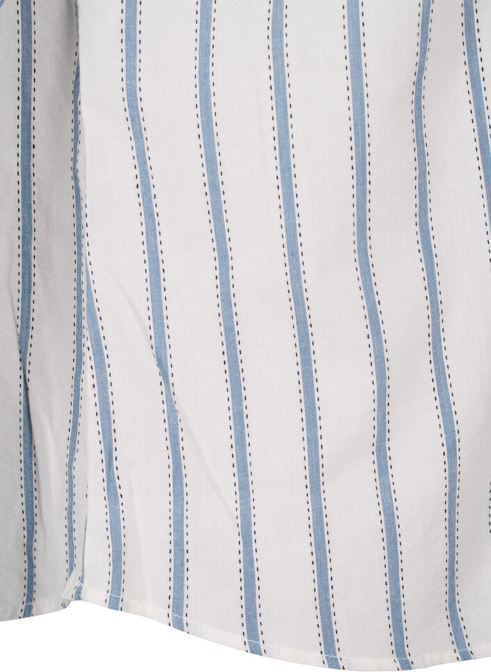 Striped blouse with tie detail, White, Packshot image number 3