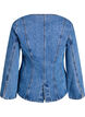Denim jacket with shaping seams and a V-neck, Blue, Packshot image number 1